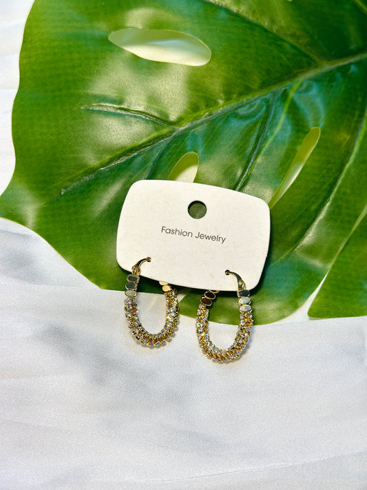 Delicate zircon hoops