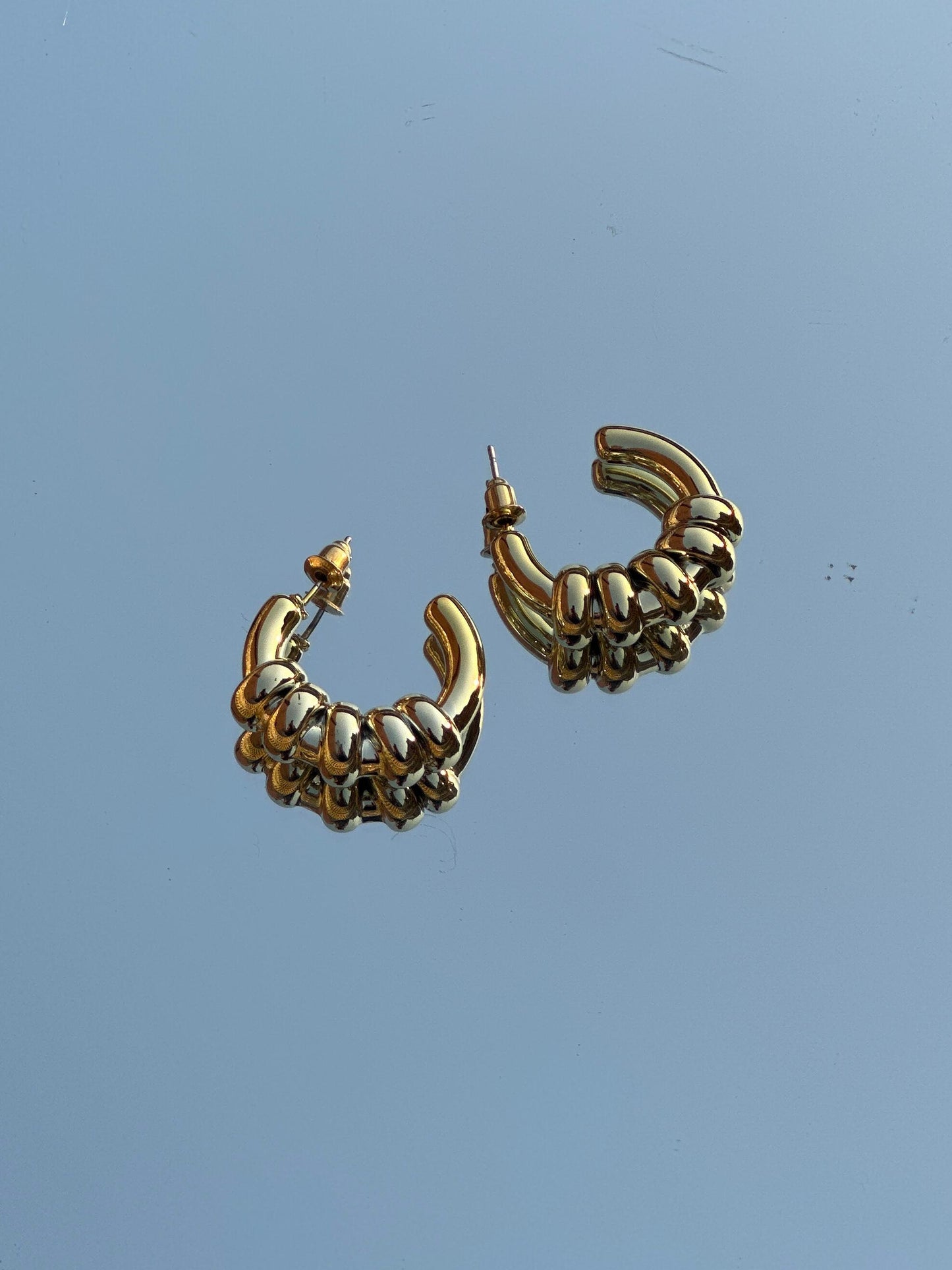 Golden Twist Hoops