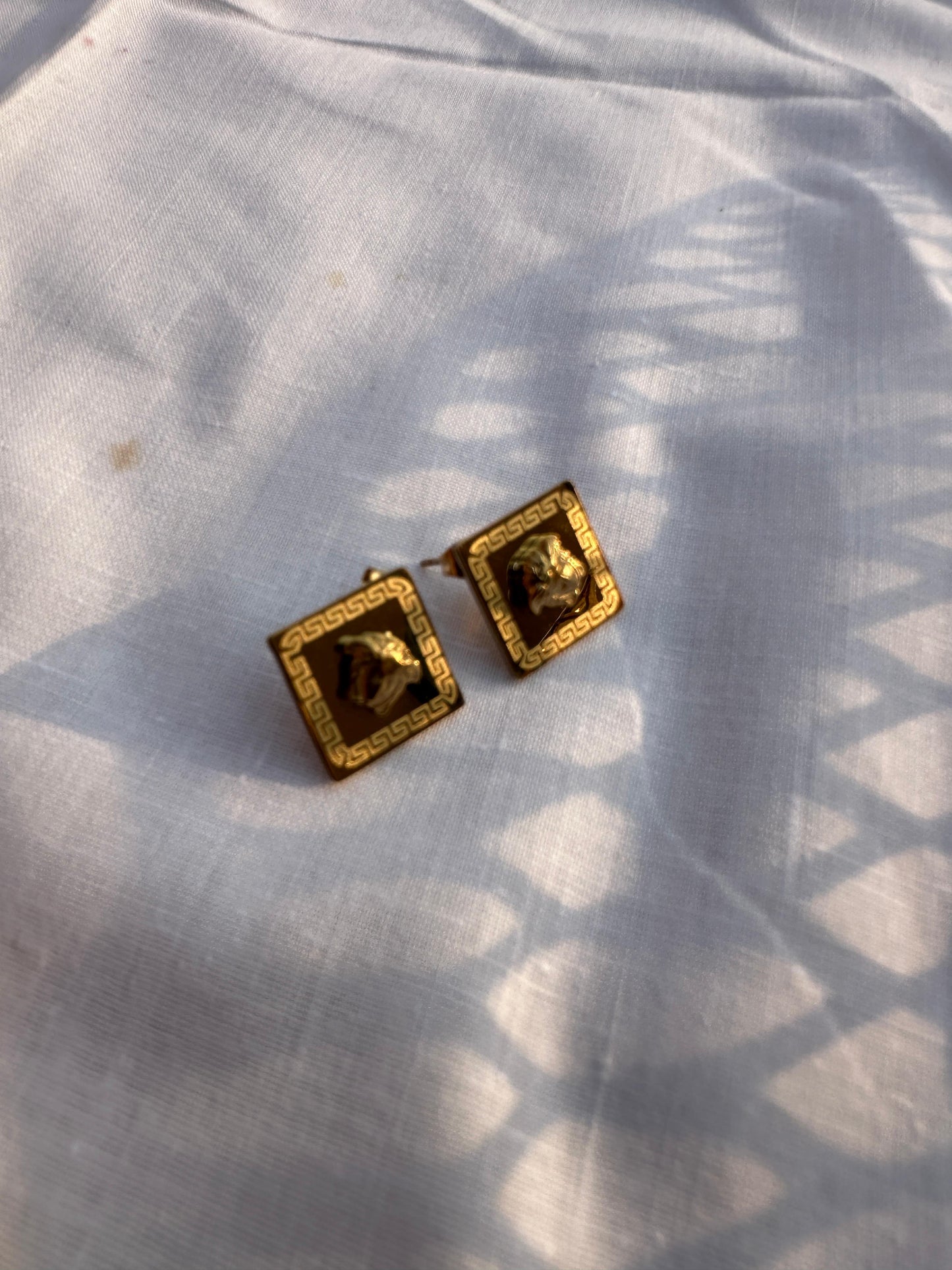 Medusa Emblem Hoops