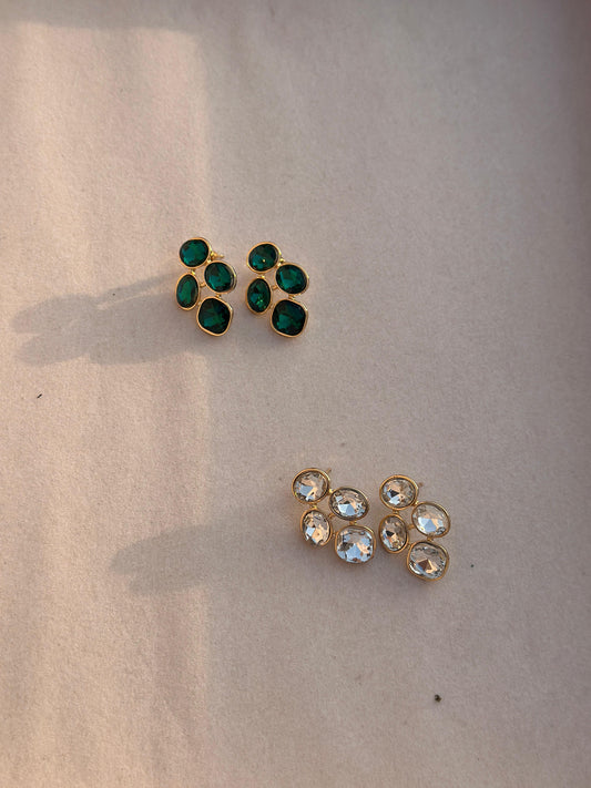 Emerald Bloom Studs
