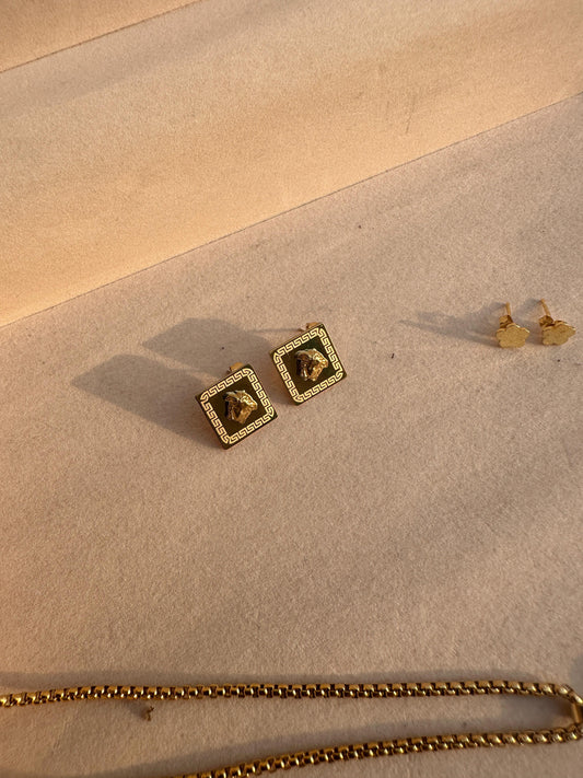 Medusa Emblem Hoops